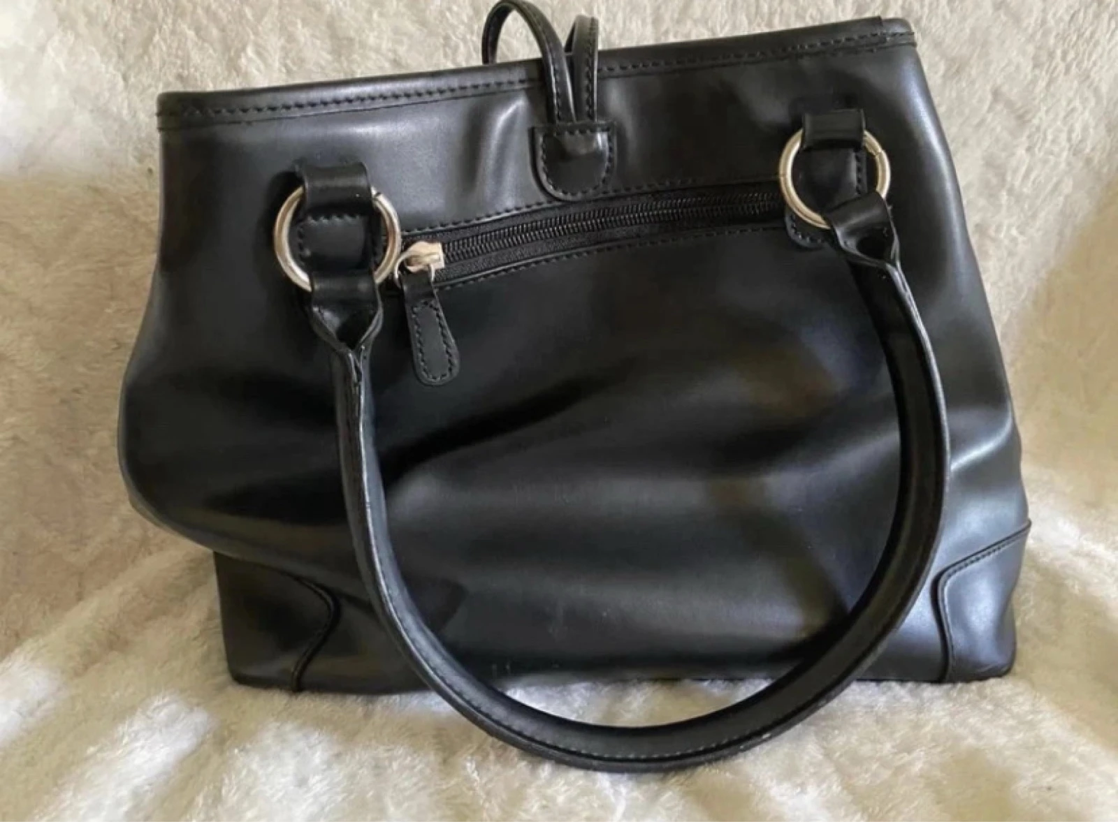 Bolsa de mão preta feminina sacola usada no ombro elegante chique escritório diário – photo 4